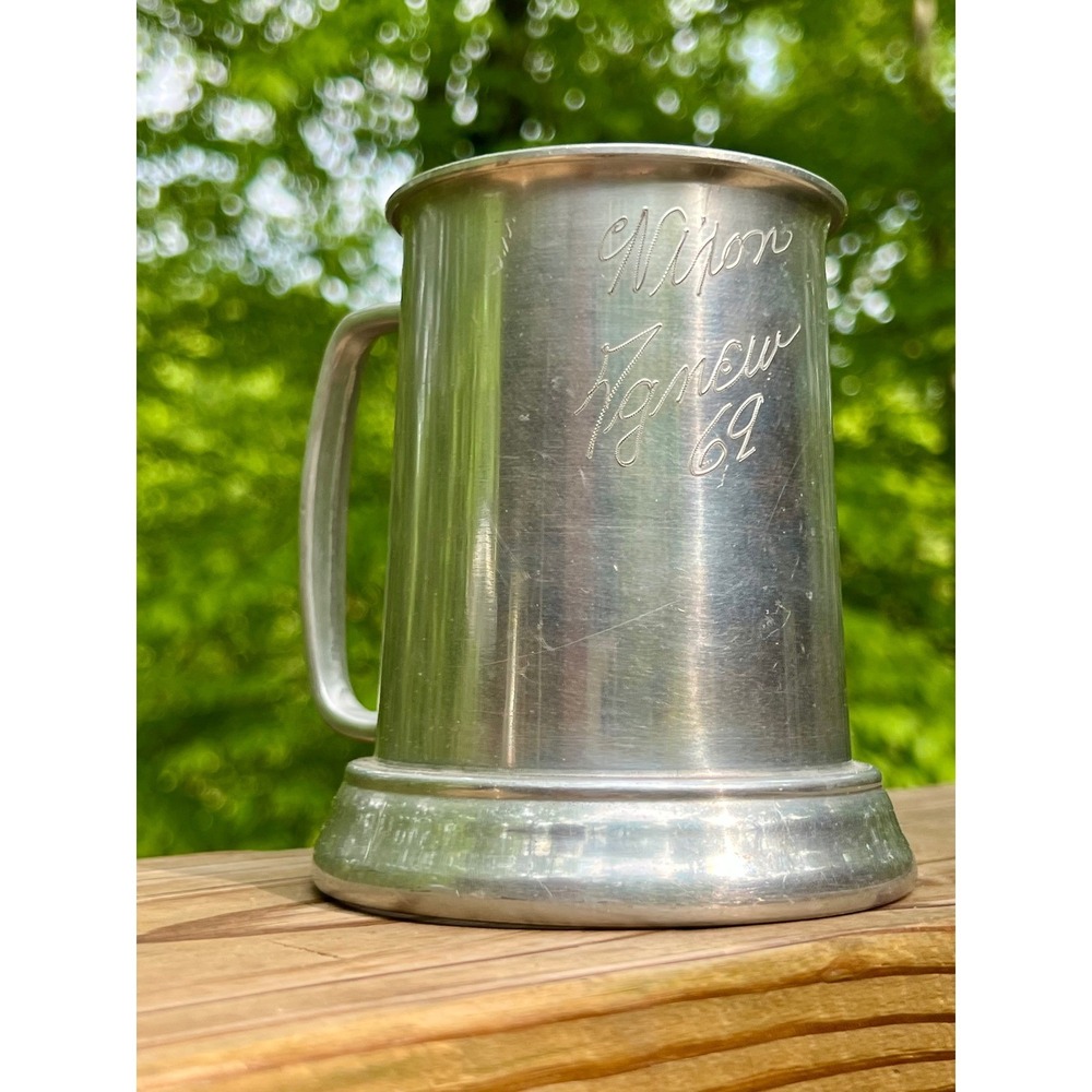 Tankard Nixon Agnew 1969 Presidential Inaugural Pewter Glass Bottom Stein Mug - Picture 8 of 16